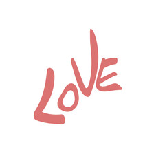 word love for decoration of postcards, textiles, paper, invitations, greetings, design. Valentine's Day