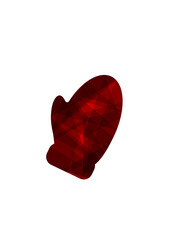 Winter mittens icon, Christmas isolated symbol, Xmas symbol on transparent background.  PNG illustration