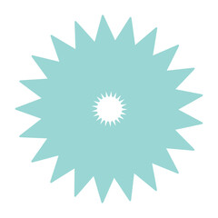 Abstract Blue Starburst Graphic Design