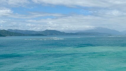 Scenic view of the turquoise caribbean off the coast of Labadee Haiti