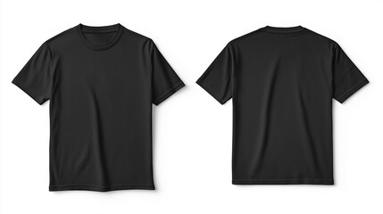 classic black t-shirt mockup design.