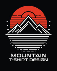 Fototapeta premium Mountain Vector T Shirt Design