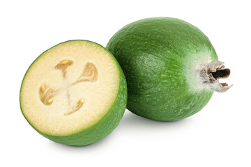 Feijoa fruit isolated on white background