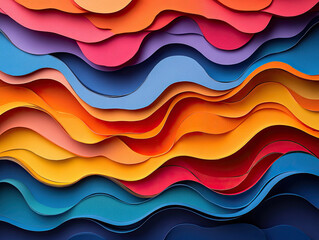 Obraz premium Abstract Colorful Wave Layers