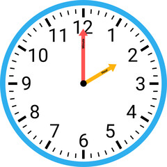 Analog clock showing time illustration 