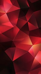 Fototapeta premium Red and black polygonal background with dark abstract shapes
