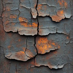 Obraz premium Cracked and Rusty Metal Texture