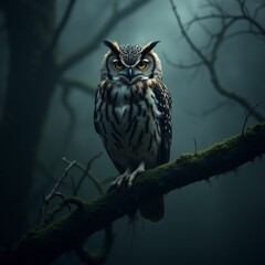 Fototapeta premium owl on tree