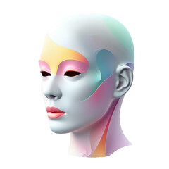 Colorful abstract mask design showcases modern artistry in contemporary aesthetics