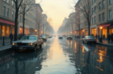 Fototapeta premium Abstract blurred reflections through distorted glass with muted tones