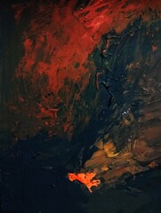 Artistic bold composition surreal element contemporary abstract painting background texture