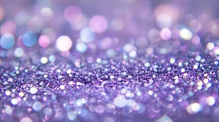 Abstract Glittering Silver, Purple, and Blue Lights for a Magical Christmas Background