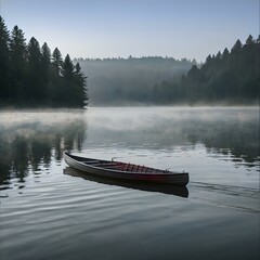 Rowing Boat on Lake