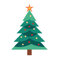 Obraz premium Christmas tree vector art illustration