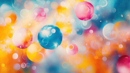 Vibrant Abstract Bokeh Lights Background
