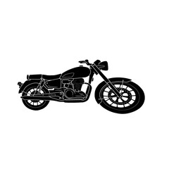 Fototapeta premium Vintage motorcycle illustration showcasing a classic model on a cream background