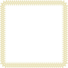 Decorative Gold Pattern Square Shape Border Frame