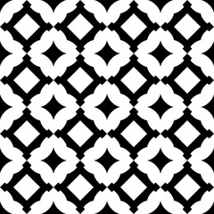 Naklejka premium Seamless pattern with geometric motifs in black and white