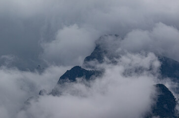 clouds over the mountains