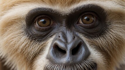  Close-Up of Gibon Face with Intense Eyes