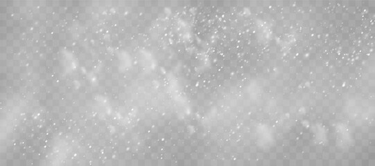 Magical Winter Snowflakes: Transparent Backgrounds and Snowstorm Scenery for January and February Themes