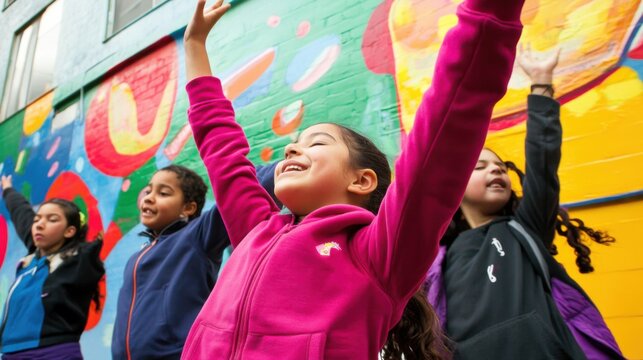 Urban youth empowerment through arts education programs, Celebrating creativity and diversity in inner-city schools, photography style