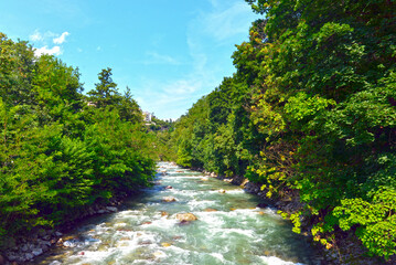 Fluss Passer in Meran - Südtirol