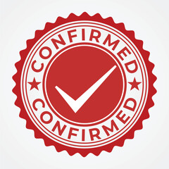 Red Confirmed stamp with tick mark