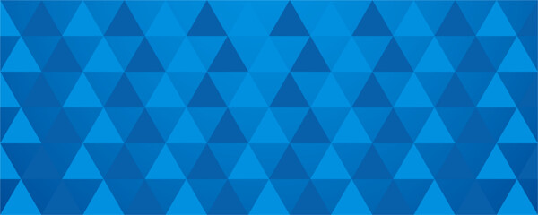 Blue geometric 3D triangle pattern background banner. A modern and dynamic design, perfect for web layouts, professional backdrops, and creative projects, vector illustration.