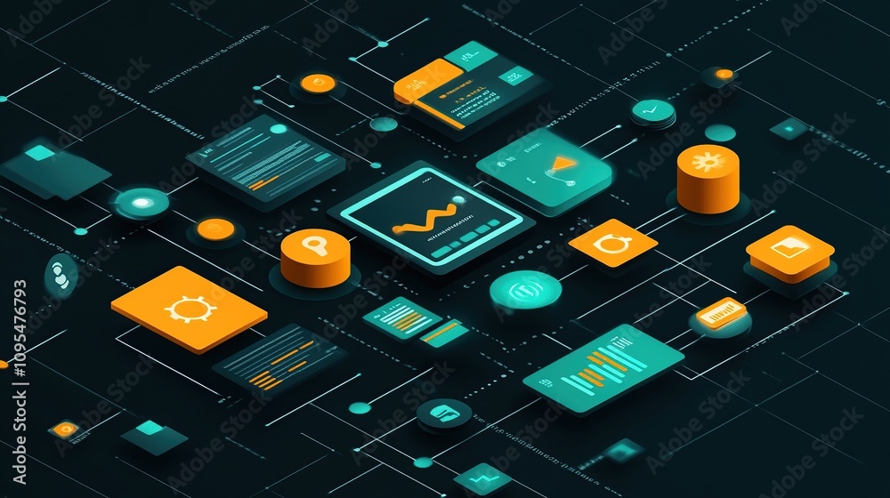 Poster digital network system: interconnected data and technology