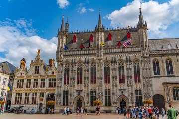 Naklejka premium City Hall of Bruges in Belgium