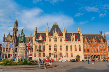 Naklejka premium Provinciaal Hof, the Provincial Court in Bruges, Belgium