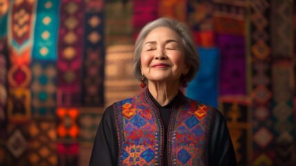 Fototapeta premium Grandmother in Traditional Clothing