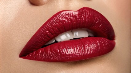 Fototapeta premium In a captivating surreal portrait a person stands under a cascade of neon green and violet hair highlights that shimmer as if illuminated from within. Their skin glows softly