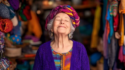 Obraz premium Senior Woman Smiling