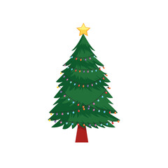 Christmas tree flat vector design