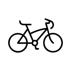 Obraz premium Bicycle icon in simple black outline style