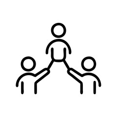 Collaboration icon in line art