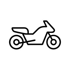 Fototapeta premium Motorcycle icon in line art style