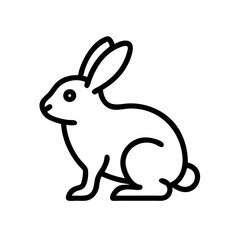 Fototapeta premium Rabbit icon in line art design