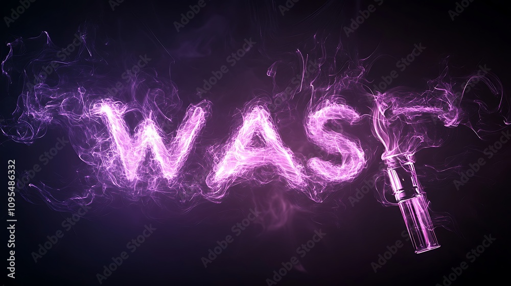 Fototapete stylish vaping logo featuring bold text effect and unique font type image