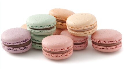 Obraz premium Colorful Macarons in a Variety of Flavors