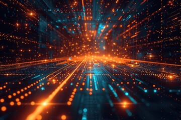 Fototapeta premium Quantum computing-as-a-service platform for businesses to access powerful computing resources.