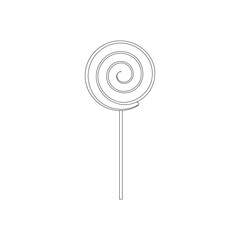 Hand drawn kids drawing swirl lolipop cartoon isolated