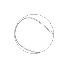 Hand drawn kids drawing tenis ball cartoon isolated