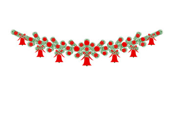 christmas garland isolated on white background