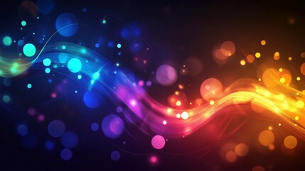 Creative multicolor light lines background photo 