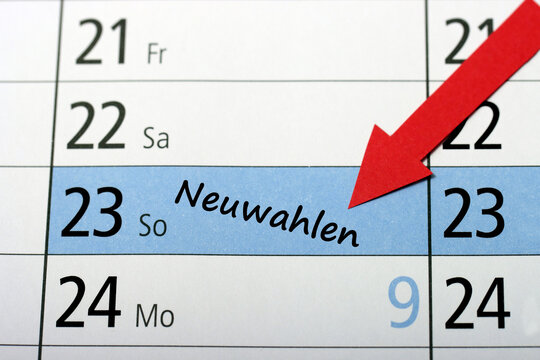 23. Februar, Neuwahlen im Bundestag