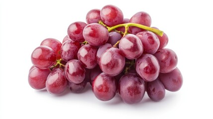 Fototapeta premium A bunch of vibrant red grapes with their plump, juicy texture, Each grape’s rich color and sweet flavor captured with precision