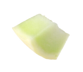 Piece of fresh melon isolated on white